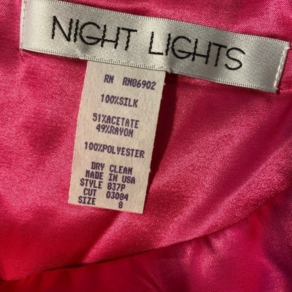 Night Lights Vintage Pink Silk Tank Top - Picture 4 of 6